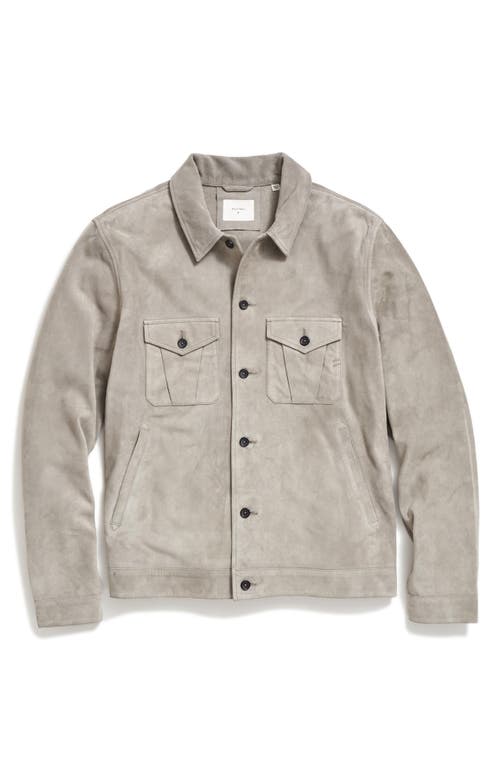 Billy Reid Suede Shirt Jacket Grey at Nordstrom,