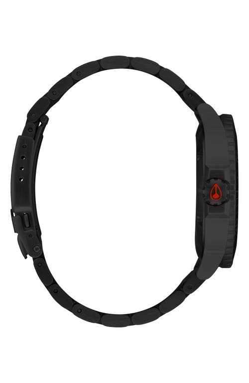 Shop Nixon The Stinger Dive Bracelet Watch, 44mm In All Black/lum