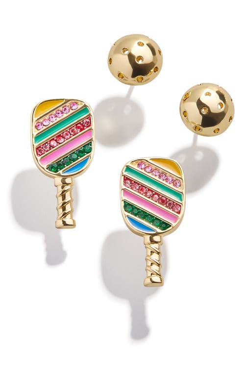 BaubleBar Paddles Up Set of 2 Earrings in Gold Multi at Nordstrom