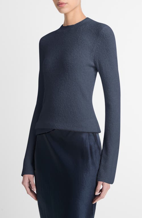 Shop Vince Silk & Cashmere Blend Crewneck Sweater In Coastal