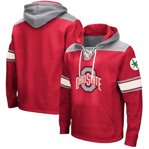 San Francisco 49ers '47 Lacer V-Neck Pullover Hoodie - Scarlet/Black