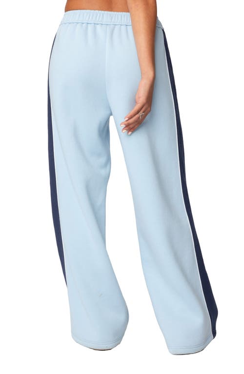 EDIKTED EDIKTED CONTRAST STRIPE WIDE LEG SWEATPANTS
