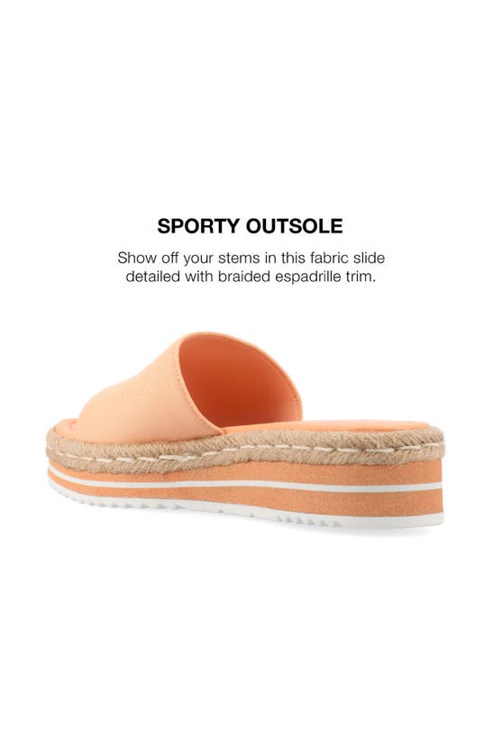 Journee Collection Rosey Wedge Sandal In Peach