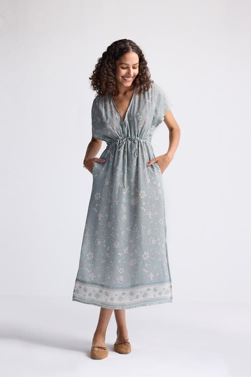 Reistor Gathered Maxi Dress In Serene Symphony