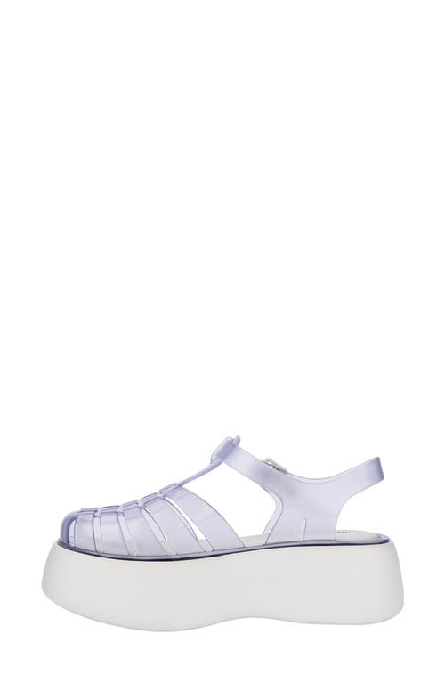 Melissa Possession Plato Platform Jelly Sandal In Clear/white