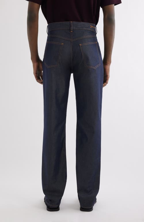 Givenchy Silk Blend Straight Leg Jeans In Indigo Blue