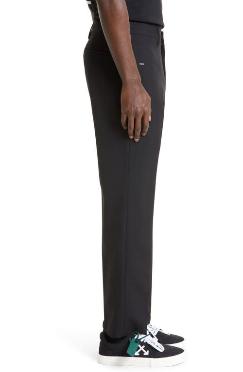 Off-white Corp Skinny Virgin Wool Pants In Black/white