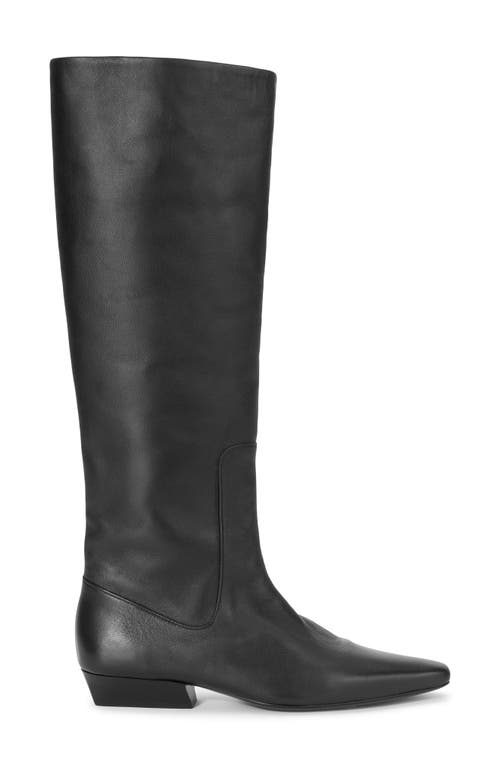 Staud Wally Leather Knee Boots In Black