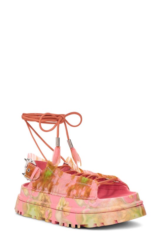 Shop Ugg X Collina Strada Goldenglow Platform Sandal In Pink Floral