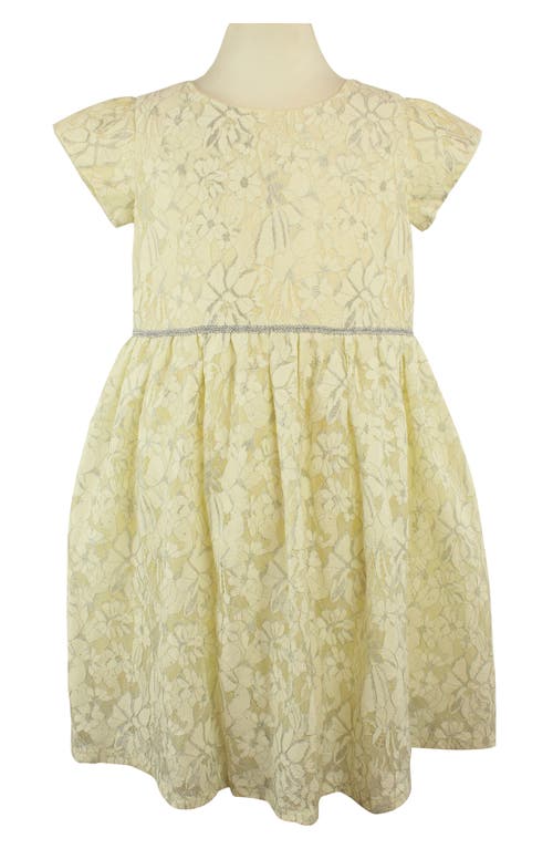 Popatu Kids' Belted Lace Dress in Ivory 