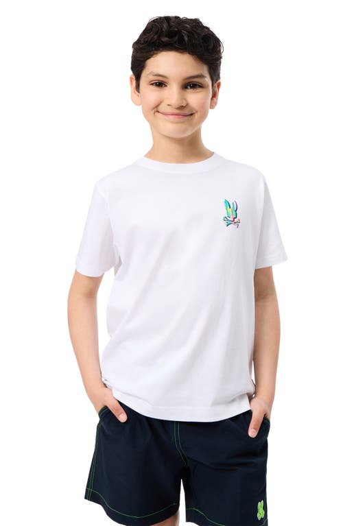 Shop Psycho Bunny Kids' Bunny Back Graphic T-shirt In White