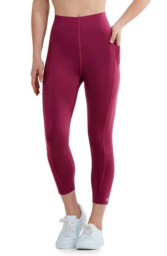 Nz Active By Nic+zoe Nz Active Flexfit Crop Pocket Leggings In Terra