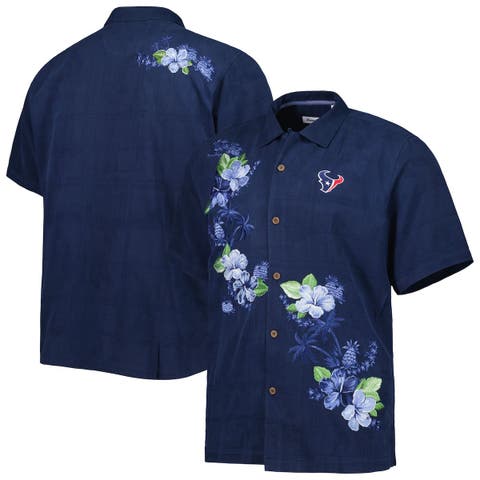 Men's Milwaukee Brewers Tommy Bahama Denim Sport Palmetto Palms Polo