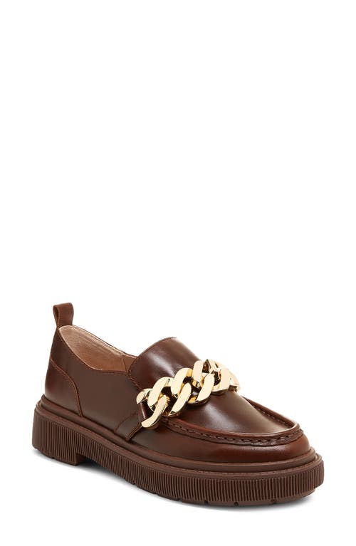 Pulse Chain Platform Loafer in Choco