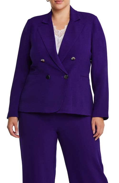 Clever Double Breasted Blazer in Ultraviolet