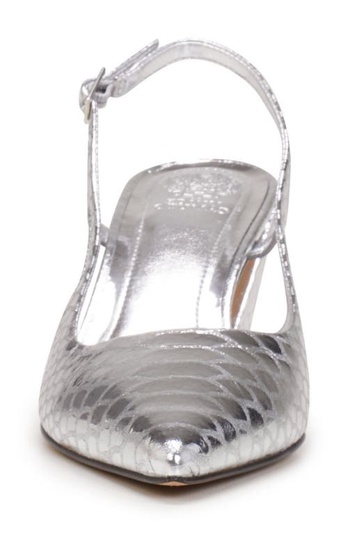 Vince Camuto Sindree Slingback Pointed Toe Pump In Silver