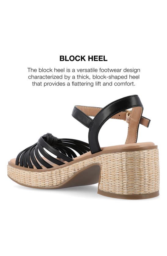 Journee Collection Hally Espadrille Platform Sandal In Black