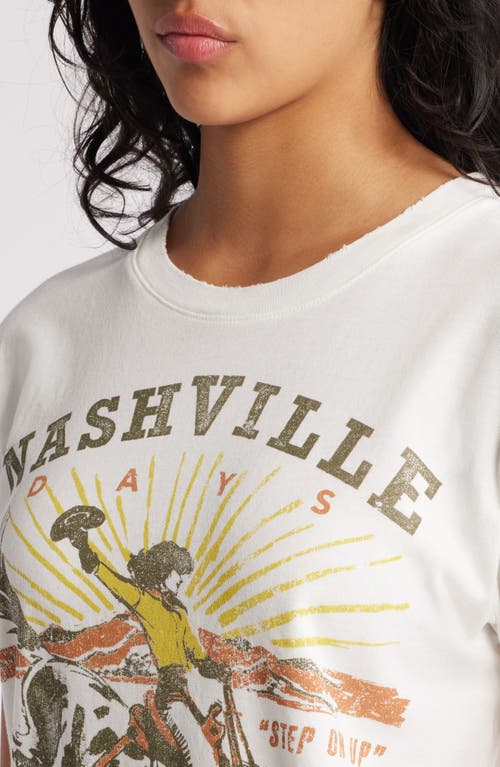 Shop Daydreamer Nashville Days Rodeo Cotton Graphic T-shirt In Vintage White