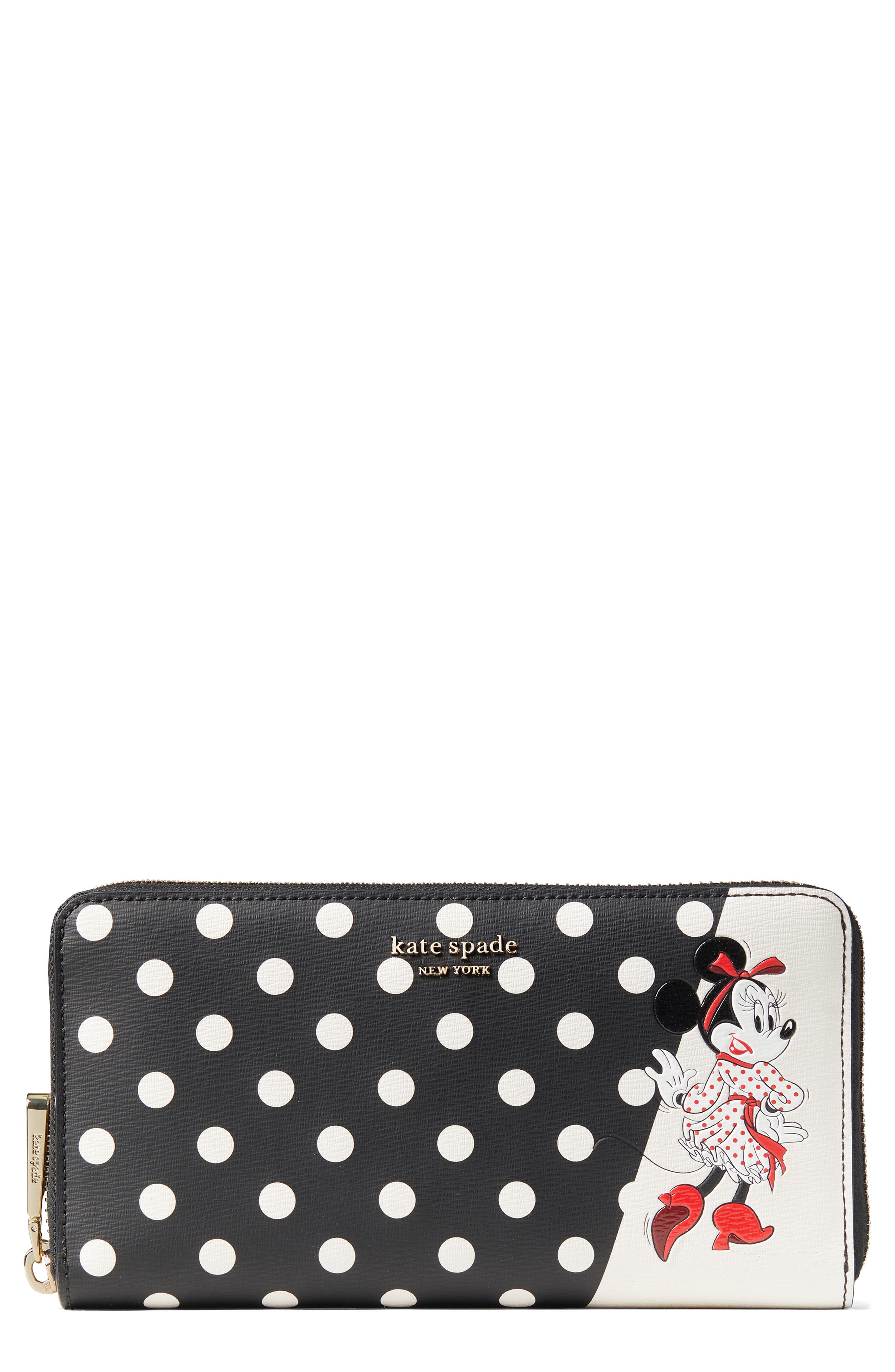 Kate Spade New York X Disney Minnie Mouse Faux Leather Wallet Nordstrom