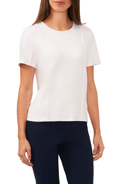 halogen(r) Seamed Knit Top in Bright White