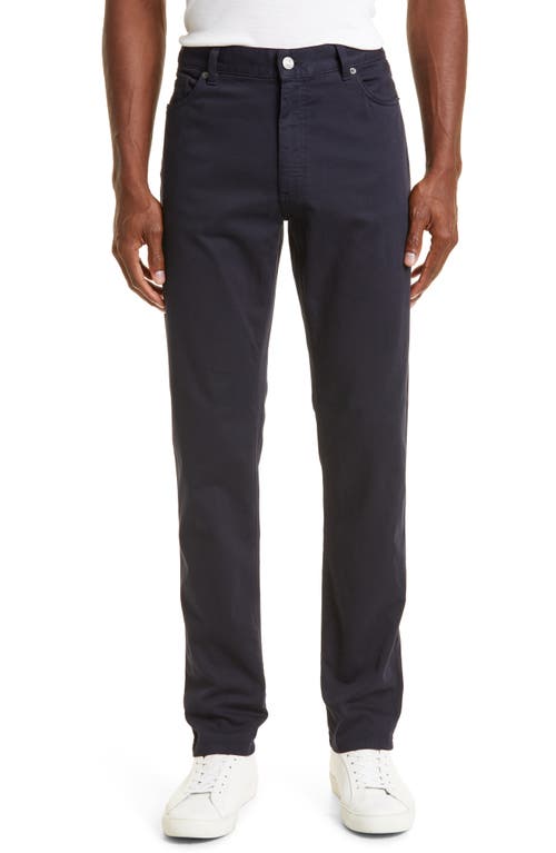 ZEGNA City Fit Stretch Cotton Pants Navy at Nordstrom,