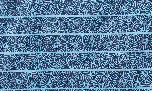 Reyn Spooner Halu'a Pua Floral Stripe Performance Polo In Blue
