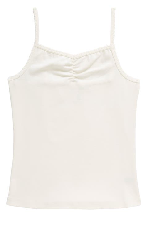 Kids' Ruched Cotton Blend Tank Top (Big Kid)