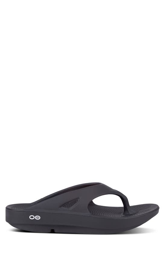 Shop Oofos Gender Inclusive Ooriginal Sandal In Black