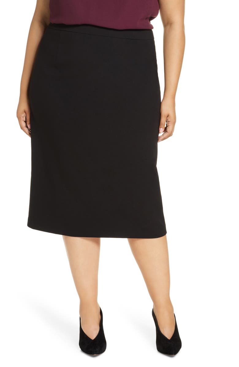 Halogen® Stretch Twill Pencil Skirt (Plus Size) | Nordstrom