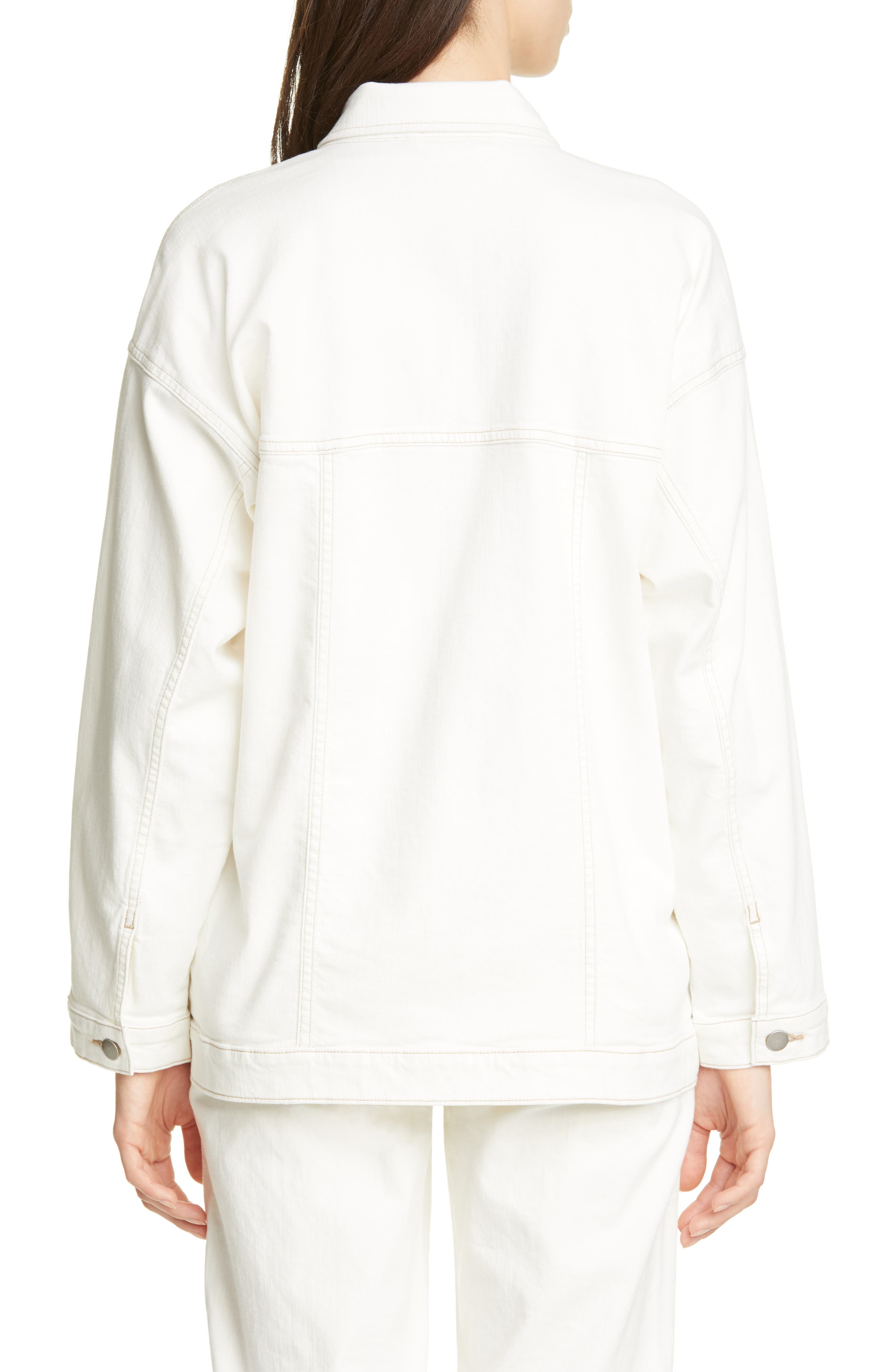 eileen fisher white denim jacket