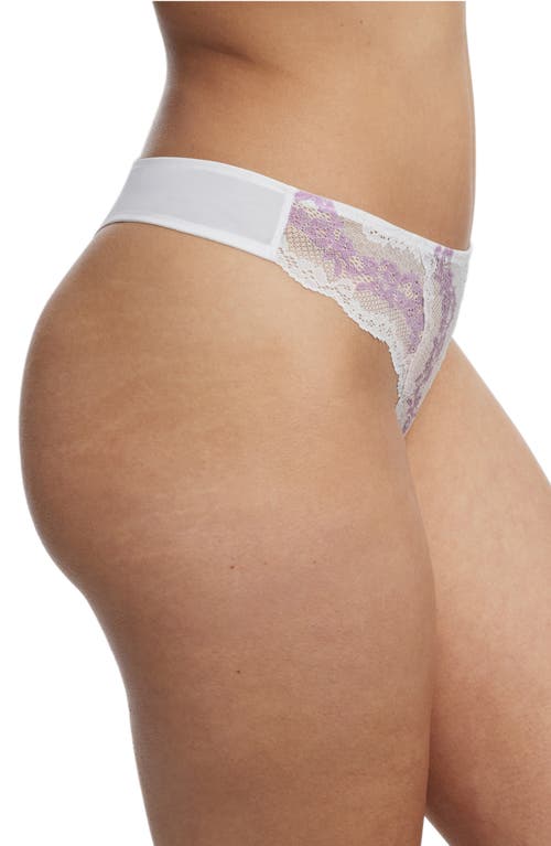 Shop Skarlett Blue Impress Thong In White/plum