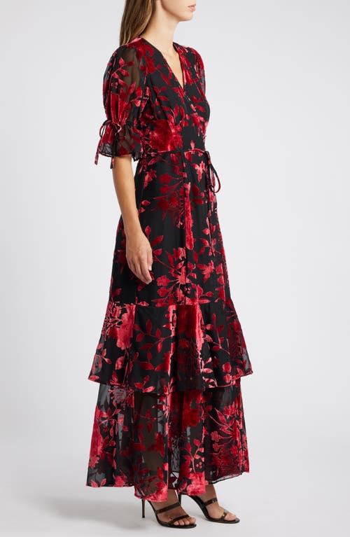 Shop Hutch Floral Pattern Wrap Dress In Black Bouquet