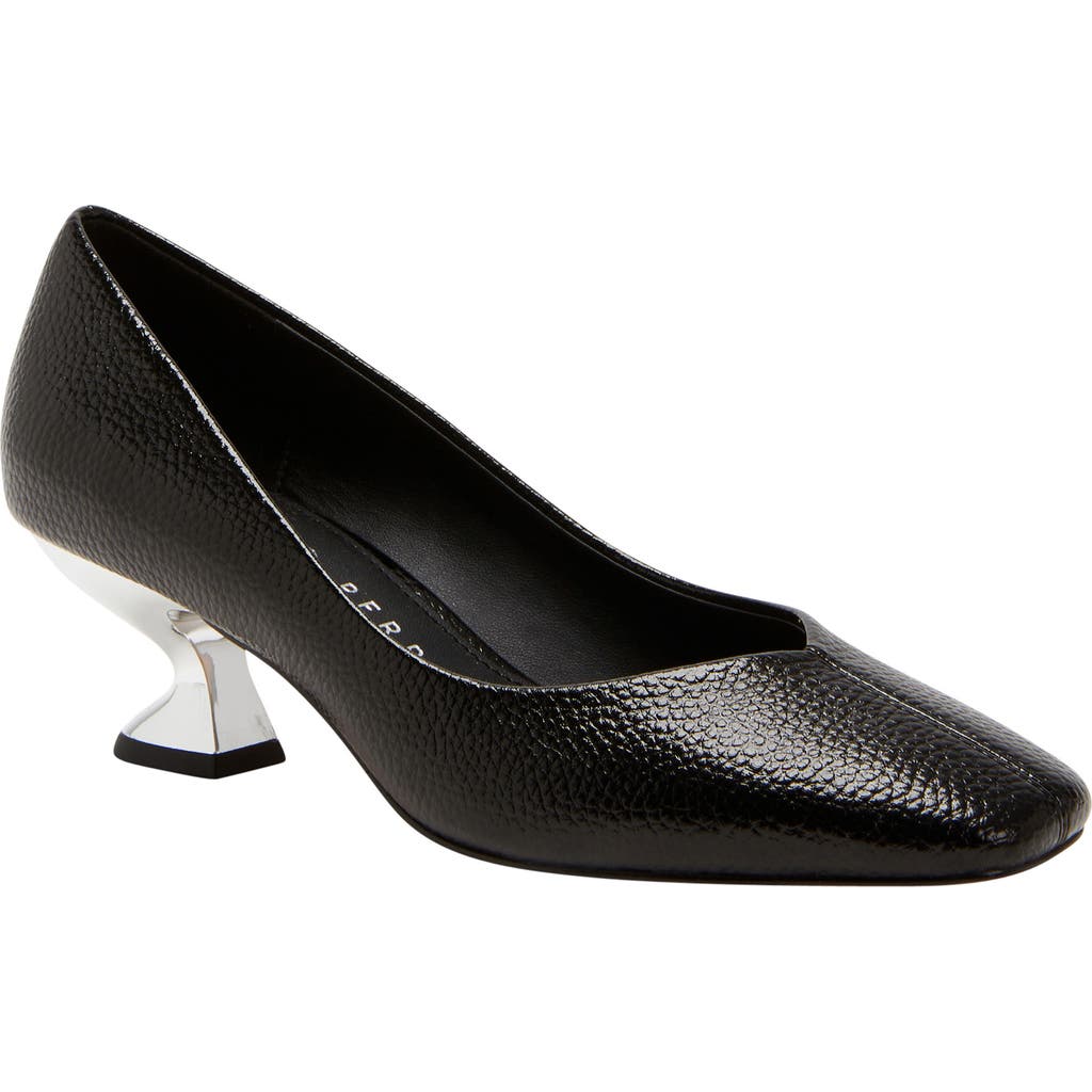 Katy Perry The Laterr Pump Womens Textured Faux Leather Pumps In Black