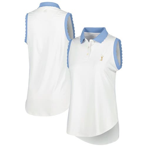 Women's Peter Millar White THE PLAYERS Opal Stretch Jersey Sleeveless Polo