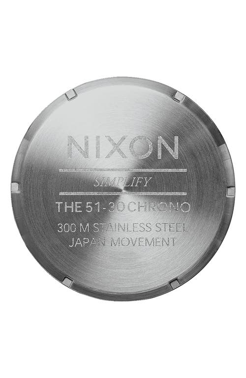 Nixon 'the 51-30 Chrono' Watch, 51mm In Light Gunmetal/dark Forest