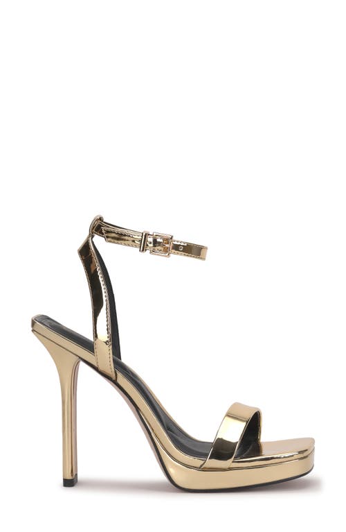 Jessica Simpson Adonia Ankle Strap Platform Sandal In Gold