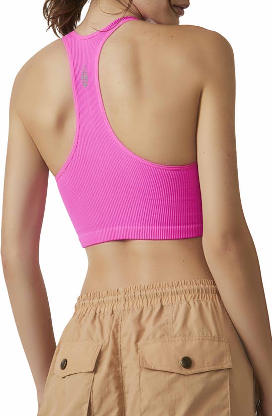 Shop Fp Movement By Free People Free Throw Crop Tank In Neon Magenta