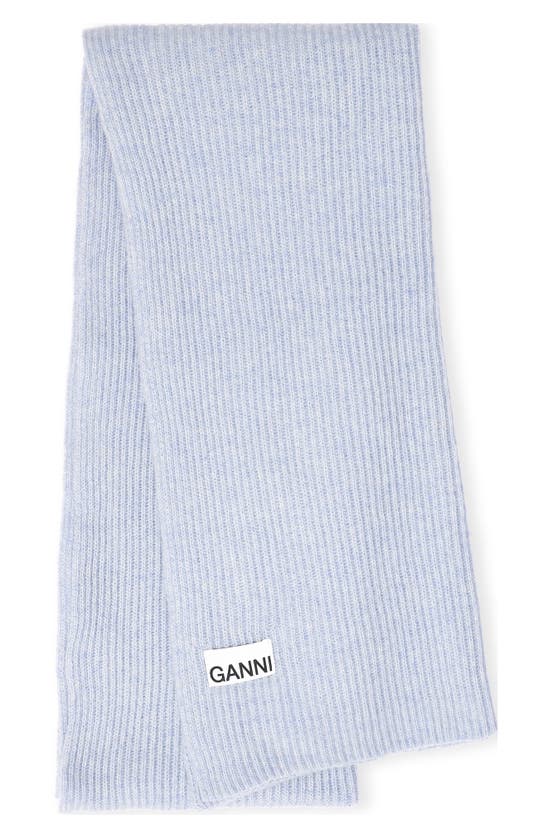 GANNI RECYCLED WOOL BLEND SCARF,A3140