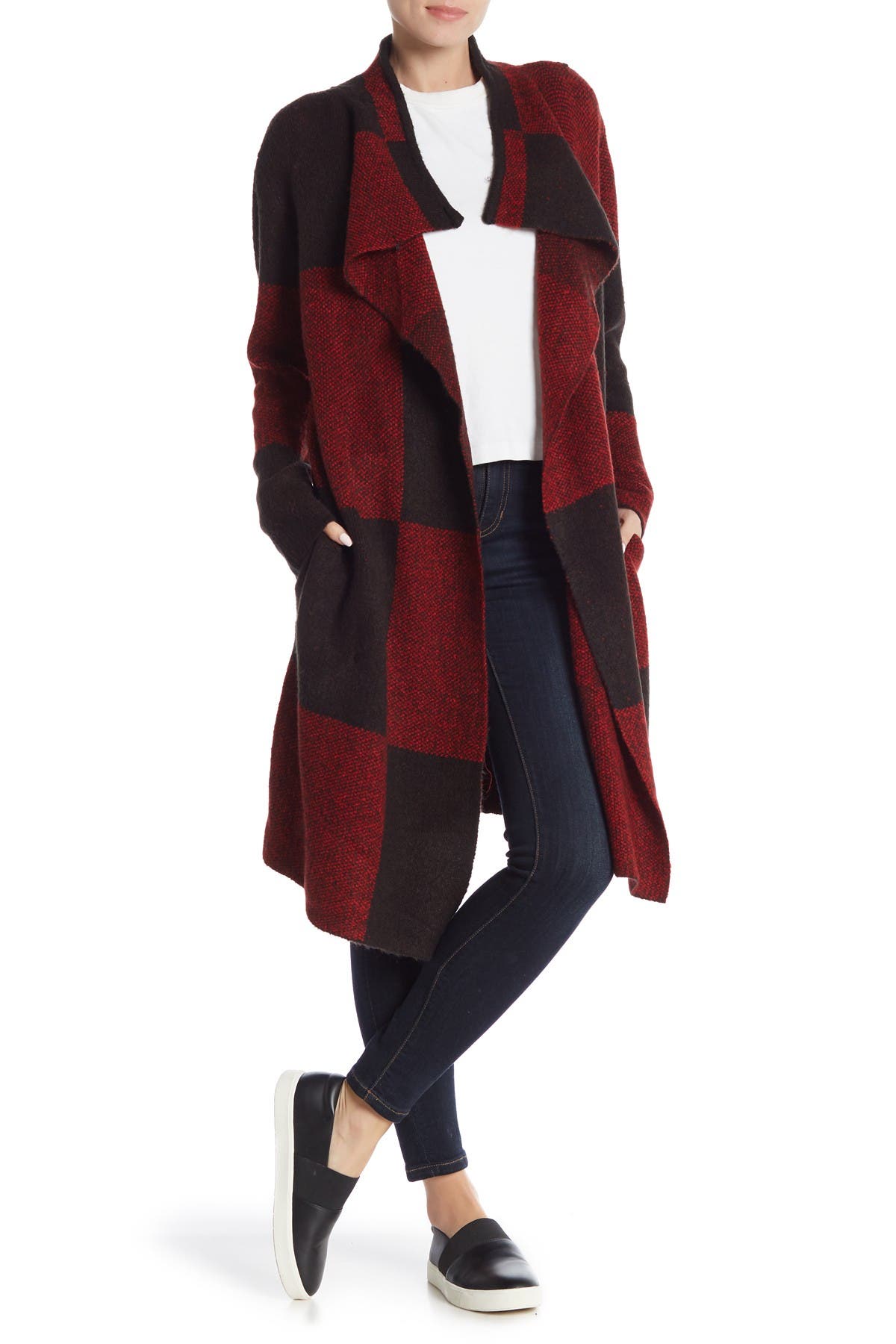 buffalo plaid coatigan