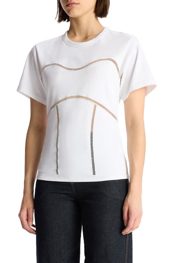 Shop A.l.c . Wes Ladder Stitch T-shirt In White