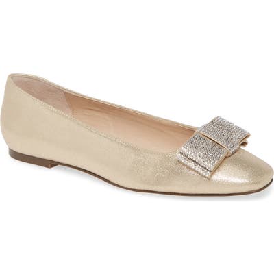 Nina Ferrie Bow Flat, Metallic