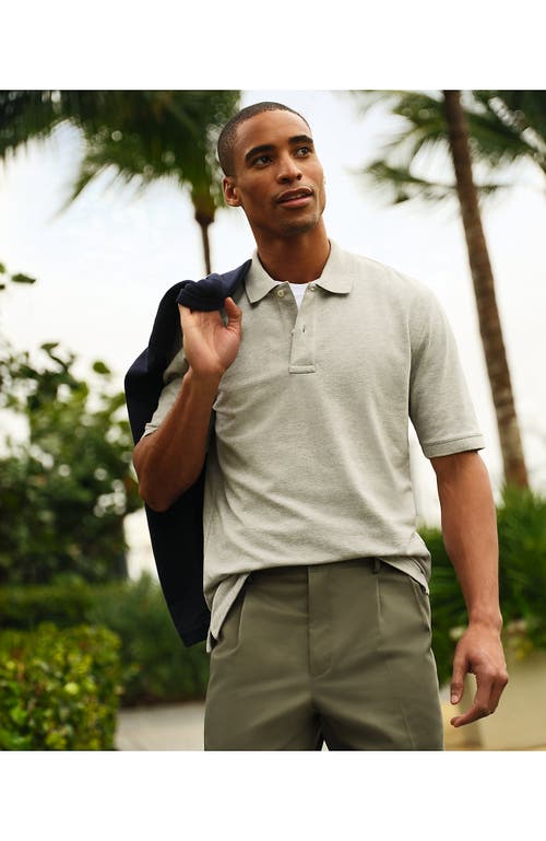 Shop Lands' End Short Sleeve Comfort-first Mesh Polo Shirt In Gray Heather