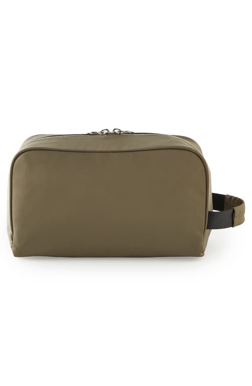 Shop Kusshi Dopp Kit In Olive Green/light Grey