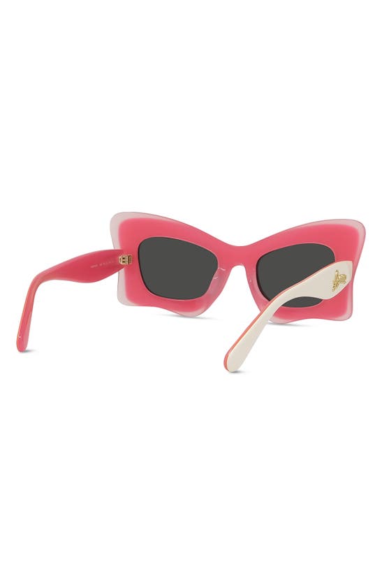 Shop Loewe X Paula's Ibiza 50mm Butterfly Sunglasses In Beige/ Other / Smoke