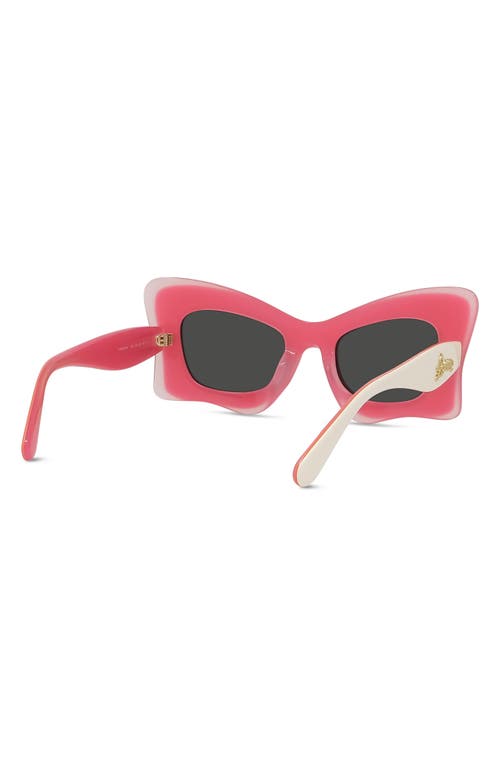 Shop Loewe X Paula's Ibiza 50mm Butterfly Sunglasses In Beige/other/smoke