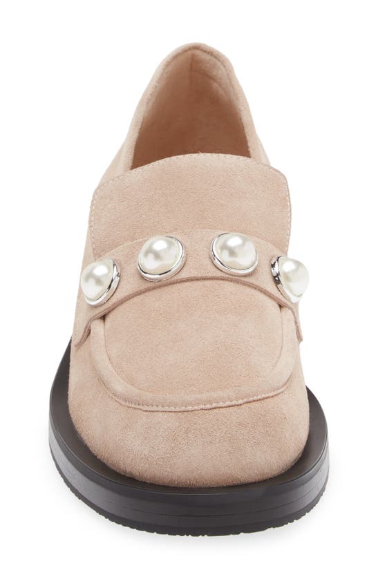 Stuart Weitzman Palmer Bold Loafer In Sabbia Leather