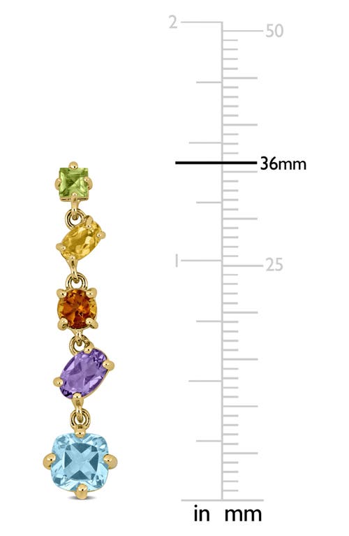 Shop Delmar Mixed Cut Semiprecious Stone Earrings In Multi