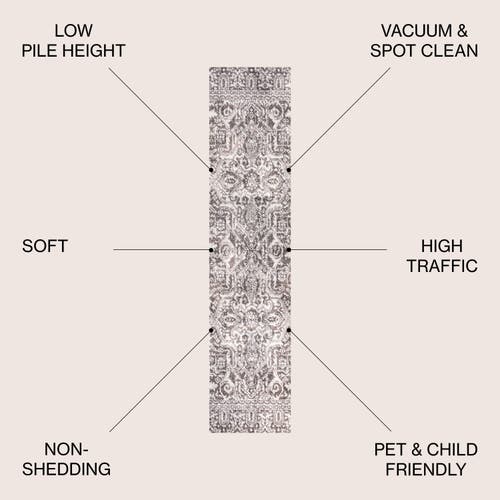 Jonathan Y Scala Grand Medallion Ornate Area Rug In Brown/ivory