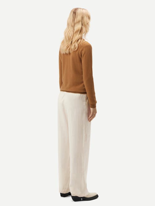 Shop Gobi Cashmere V-neck Sweater In Almond