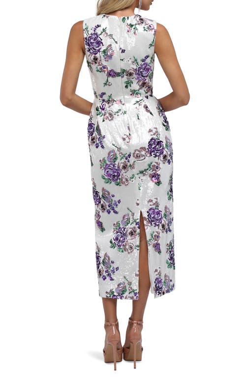 HELSI HELSI BOBBIE FLORAL SEQUIN SLEEVELESS MIDI GOWN 